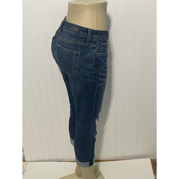 Kut From The Kloth Reese Distressed Denim Ankle Jeans Medium Wash 6 Petite - Picture 5 of 13